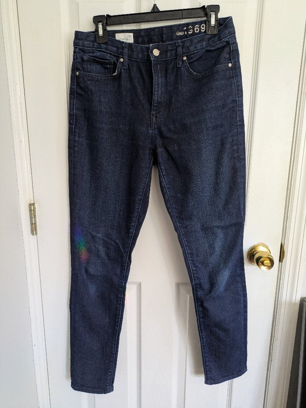 GAP 1969 High Rise Skinny Jeans – Dark Wash, Size 28R